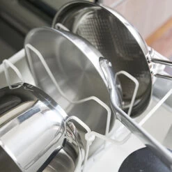 Extendable Pan Lid And Frying Pan Organiser - White 16 Extendable Pan Lid And Frying Pan Organiser - White -Home Essentials Shop pic 9016 3 5db6e53a1a42d