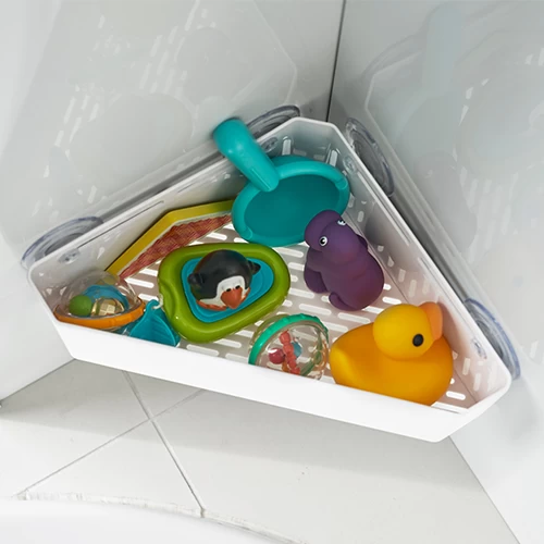 Corner Suction Shower Caddy - White 3 Corner Suction Shower Caddy - White - Image 3