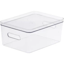 Stacking Lidded Bathroom Storage Box - Large - Clear -Home Essentials Shop pic 9047 3 5dde8dfbc4c80