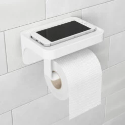 Sure-Lock Toilet Roll Holder & Shelf - Flex