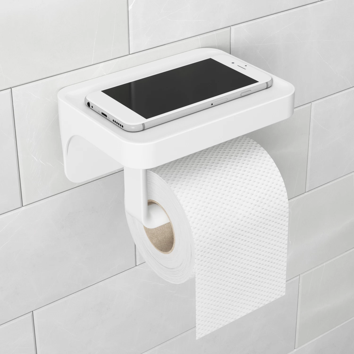 Sure-Lock Toilet Roll Holder & Shelf - Flex 1 Sure-Lock Toilet Roll Holder & Shelf - Flex