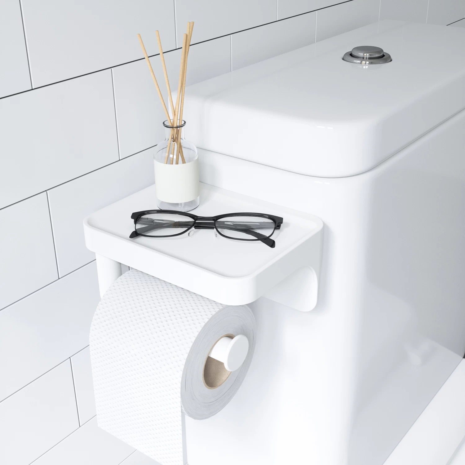 Sure-Lock Toilet Roll Holder & Shelf - Flex 2 Sure-Lock Toilet Roll Holder & Shelf - Flex - Image 2