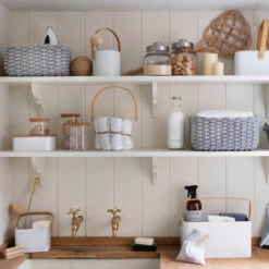 Set Of 2 Chunky Knit Baskets - Chesil - Grey -Home Essentials Shop pic 9108 3 5f9c4006ba4ea