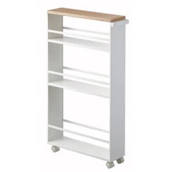 Slimline Bathroom Trolley - Wood Topped -Home Essentials Shop pic 9126 3 5e514aa8f3b29