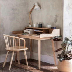 Wooden Desk With Storage - Ashwicke