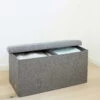 Grey Storage Ottoman Bench