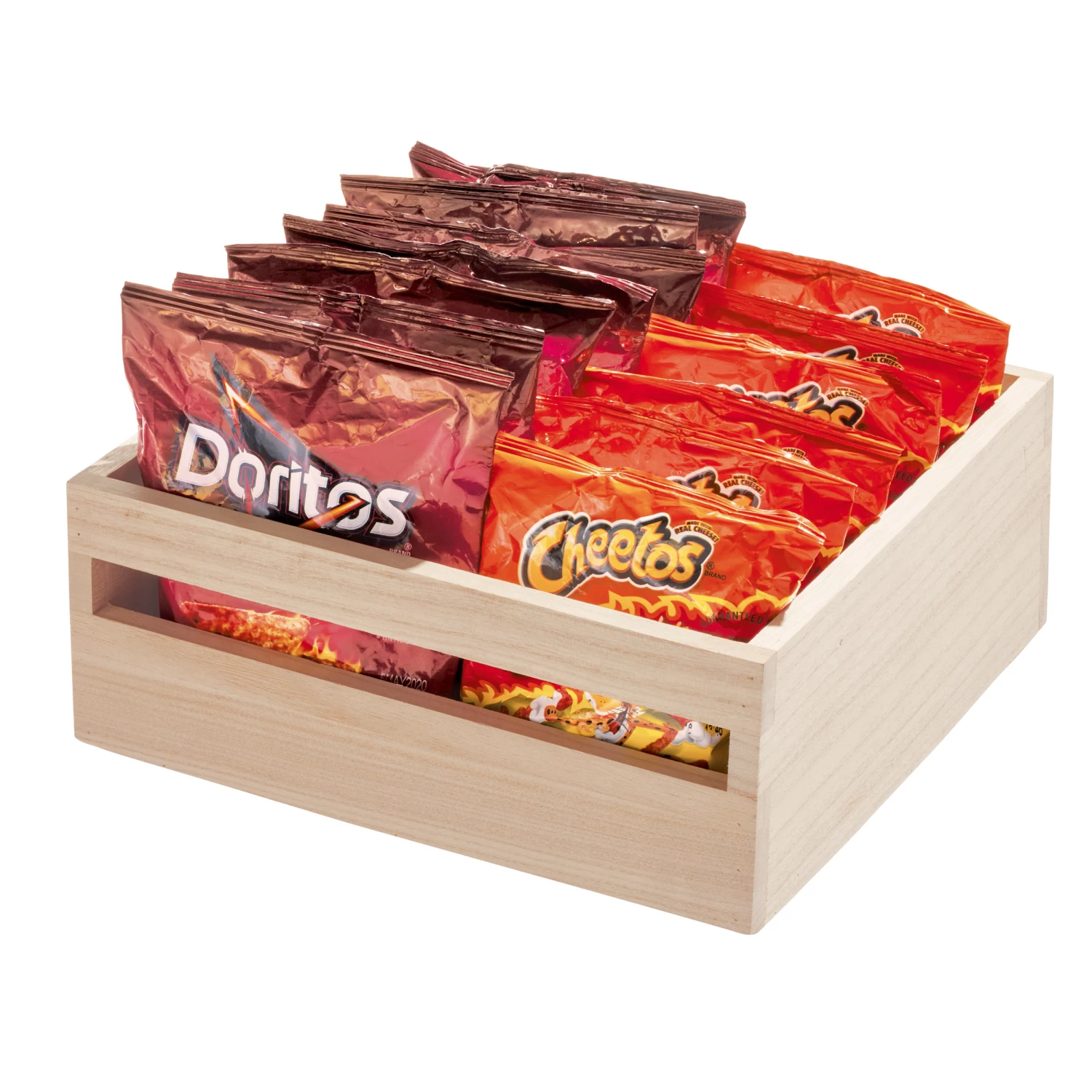 Wooden Pantry Storage Bin With Handle - Square 5 Wooden Pantry Storage Bin With Handle - Square - Image 5