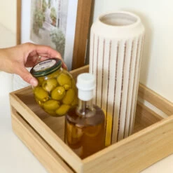 Wooden Pantry Storage Bin With Handle - Square 8 Wooden Pantry Storage Bin With Handle - Square -Home Essentials Shop pic 9465 3 62f35eff0d35d