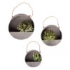 Zinc Wall Planters - Set Of 3