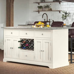 Kitchen Island - Cream - White Marble Top -Home Essentials Shop pic 9508 3 608c0b101220a
