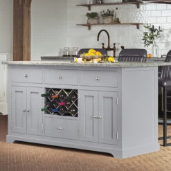 Kitchen Island - Grey - White Marble Top -Home Essentials Shop pic 9510 3 608c102d60cd2