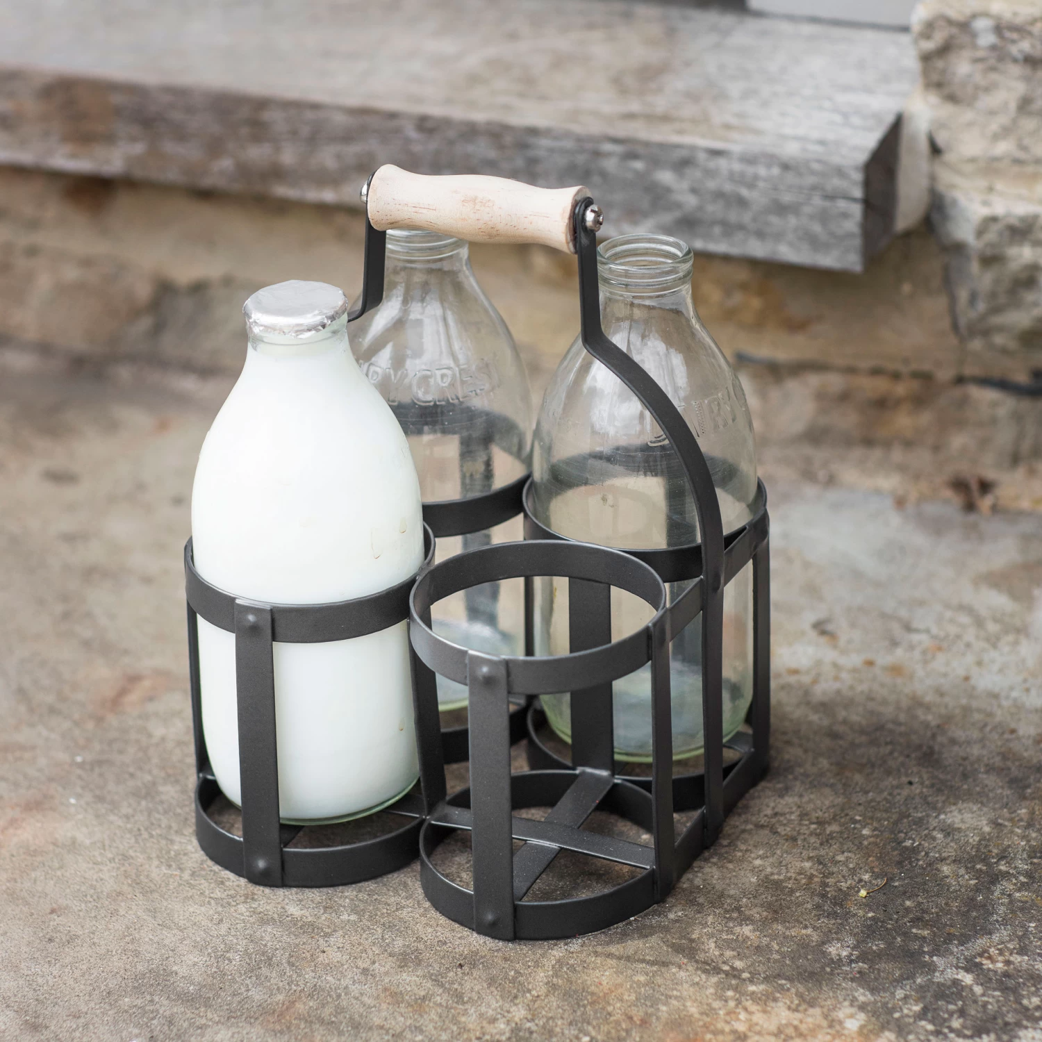Milk Bottle Holder - Portland - White 3 Milk Bottle Holder - Portland - White - Image 3