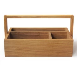 Handled Storage Caddy - Oiled Oak -Home Essentials Shop pic 9549 3 60c863191783f