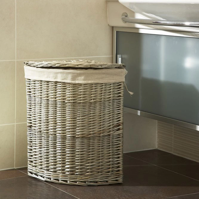 Corner Laundry Basket - Antique Wash - Small 2 Corner Laundry Basket - Antique Wash - Small - Image 2