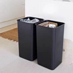 Slimline Recycle Bin - SmartStore Collect - Black Bin With Birch Lid -Home Essentials Shop pic 9625 3 60eecff6eb57c