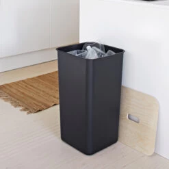 Slimline Recycle Bin - SmartStore Collect - Black Bin With Birch Lid -Home Essentials Shop pic 9625 3 60eed0011a222