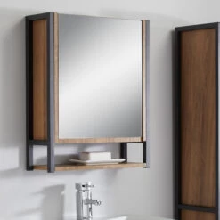 Wall Mounted Mirrored Bathroom Cabinet - Margo