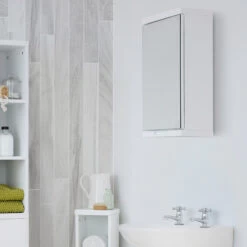 High Gloss Bathroom Mirror Cabinet - Grey 6 High Gloss Bathroom Mirror Cabinet - Grey -Home Essentials Shop pic 9675 3 6111315690a23