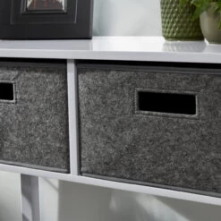 Console Table With Felt Drawers And Shelf - Glade - White -Home Essentials Shop pic 9692 3 6124e815960bc