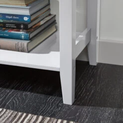 Console Table With Felt Drawers And Shelf - Glade - White -Home Essentials Shop pic 9692 3 6124e86356640