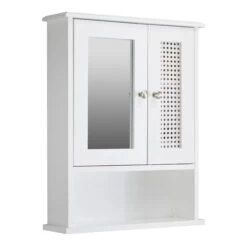 Wall Mounted Bathroom Cabinet - Rafia - White -Home Essentials Shop pic 9693 3 61250a163b012