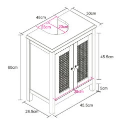 Under Sink Storage Cabinet - Rafia - White -Home Essentials Shop pic 9696 3 62fcc7d647f8b