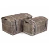 Domed Willow Storage Chest - Set Of 2