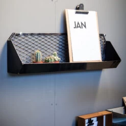 Mesh Wall Shelf - Rolled Steel