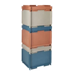 Stackable Storage Box - Stacie - Blue -Home Essentials Shop pic 9880 3 61fa8d9eb6095
