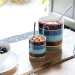 Porcelain Canister With Bamboo Lid - Small - Costa -Home Essentials Shop pic 9924 3 624efadc5f36e