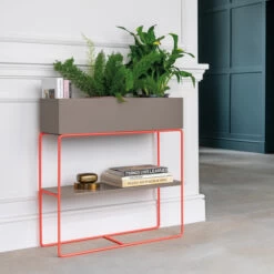 Console Table - Dark Grey & Coral -Home Essentials Shop pic 9926 3 624ef9119ce64