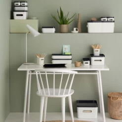 Large Stacking Lidded Storage Box - White & Grey -Home Essentials Shop pic 9982 3 624ec4f5acba1