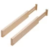 Set Of 2 Expandable Drawer Organisers - Wooden - 6.4cm High