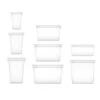 Reusable Zip Top Food Storage Containers - Set Of 8 - Frost