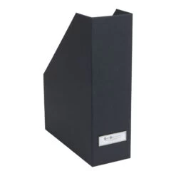 File And Magazine Box With Label Holder - Set Of 6 - Charcoal