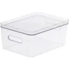 Stacking Lidded Fridge Storage Box - Large - Clear