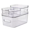 Stacking Lidded Fridge Storage Box Bundle - Clear