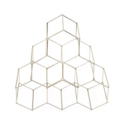 Hexagon 6 Bottle Wine Rack - Chrome