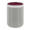 Airtight Porcelain Canister - Large - Grey And Burgundy
