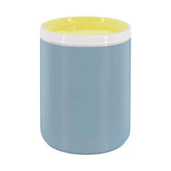 Airtight Porcelain Canister - Small - Blue And Yellow