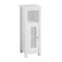 Bathroom Storage Cabinet - Rafia - White
