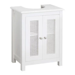 Under Sink Storage Cabinet - Rafia - White