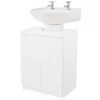 High Gloss Under Sink Cabinet - White