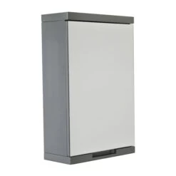 High Gloss Bathroom Mirror Cabinet - Grey