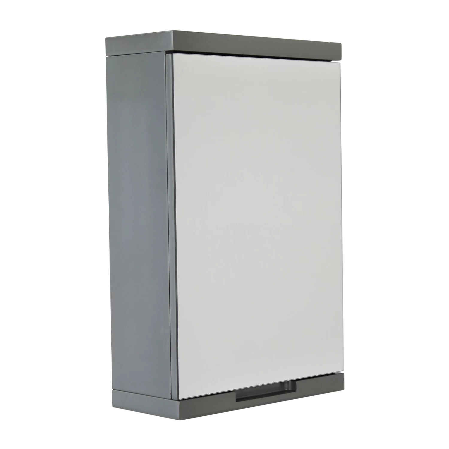 High Gloss Bathroom Mirror Cabinet - Grey 1 High Gloss Bathroom Mirror Cabinet - Grey