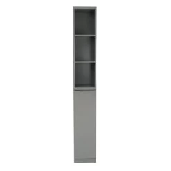 High Gloss Compact Bathroom- Tallboy - Grey