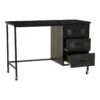 Retro Locker Desk On Castors - Scholar - Black