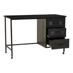 Retro Locker Desk On Castors - Scholar - Black