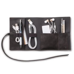 Tech Tidy Roll Up Wallet - Black
