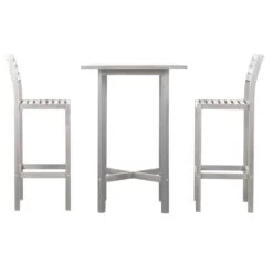 2 Seater High Bar Set - Winbourne - Whitewash
